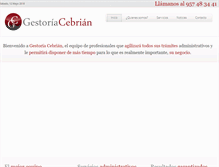 Tablet Screenshot of cebriangestoria.com